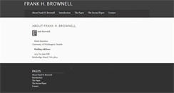 Desktop Screenshot of frankhbrownell.com