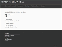 Tablet Screenshot of frankhbrownell.com